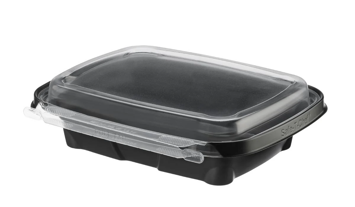 Inline Plastics Expands Safe-T-Chef Portfolio with New 8×6 Black Matte Base Clamshell Featuring Integrated Tamper Protection and Leak Resistance