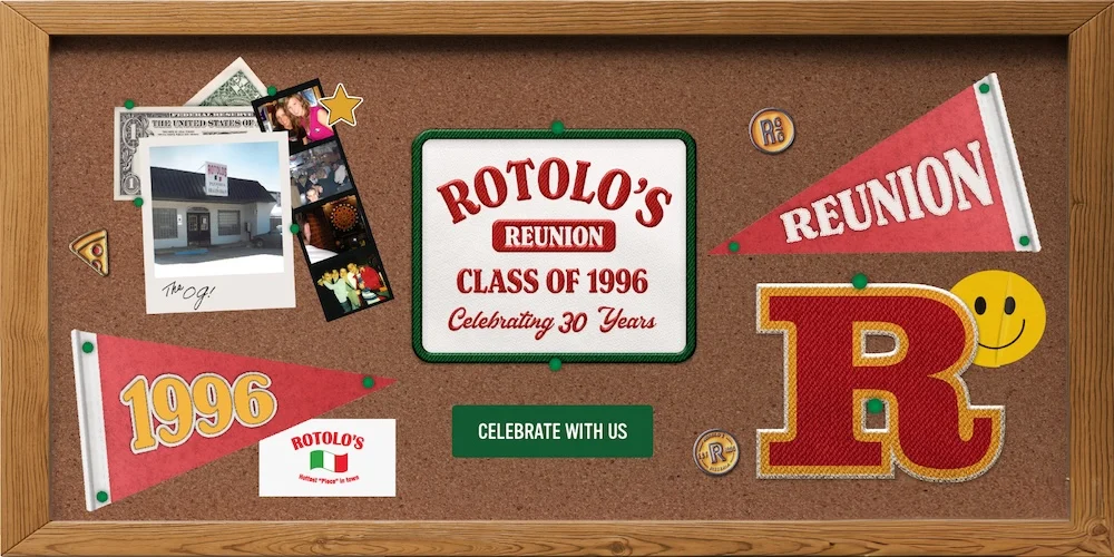 Rotolo’s Pizza Celebrates Three Decades of Culinary Excellence with ‘Rotolo’s Reunion: Class of 1996’ Campaign