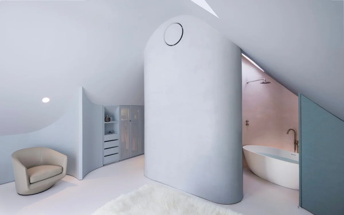 From Cramped Attic to Curvilinear Oasis: Artist Irina Alimanestianu’s Southampton Home Reimagined